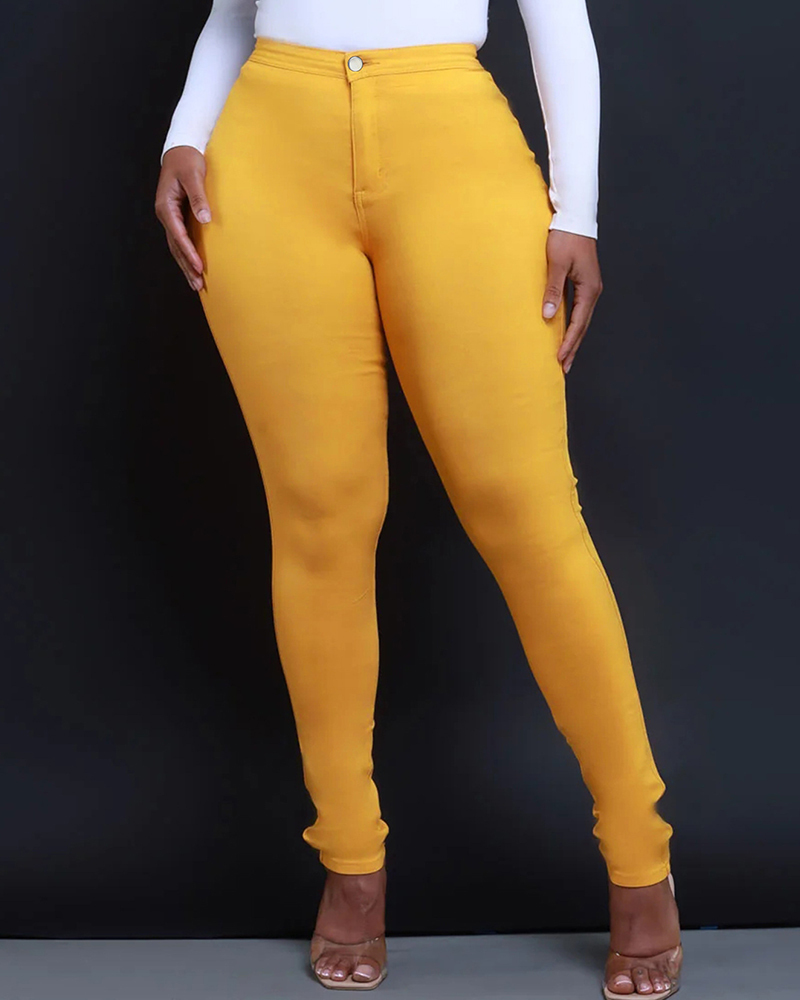 Skinny Candy Mid-Rise Jeans-Curvy-Faja