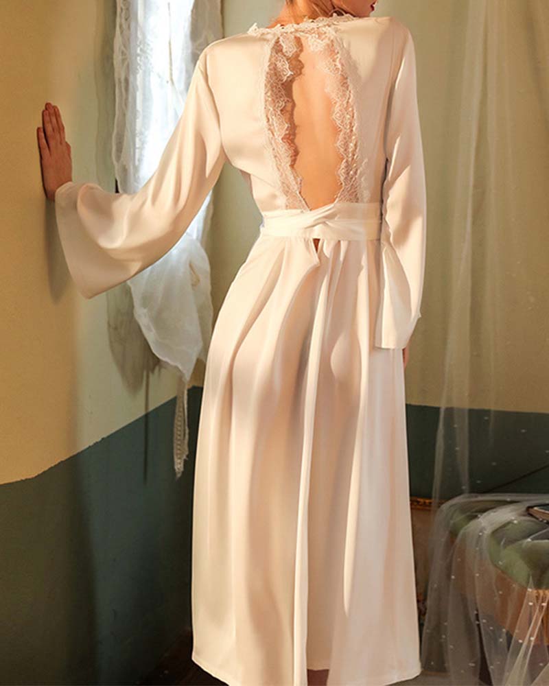 Sexy Backless Long Robe