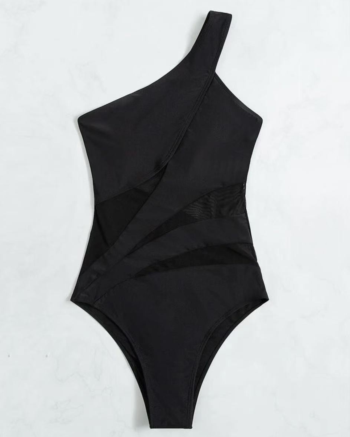 Sexy Solid Color One-Piece Swimsuit for Women