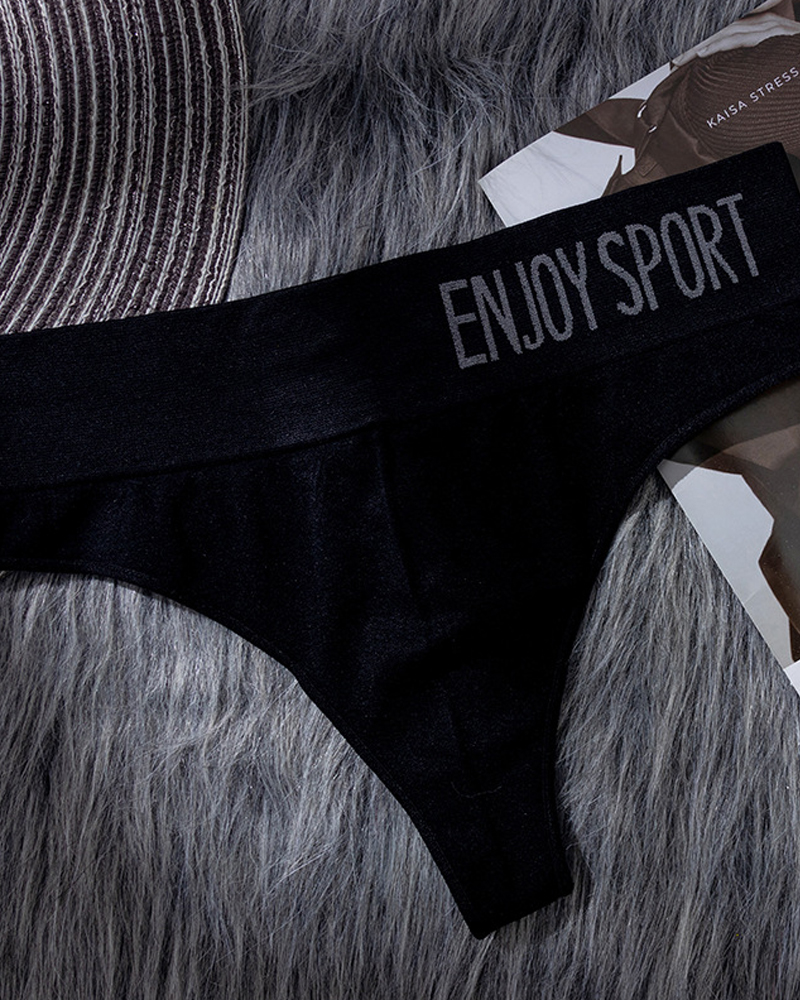 Sexy Seamless Letter Seamless Panties-Curvy-Faja