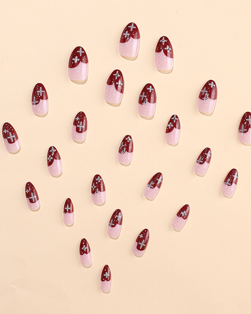 Snowflake Dot Detachable Nail Art Patch-Curvy-Faja