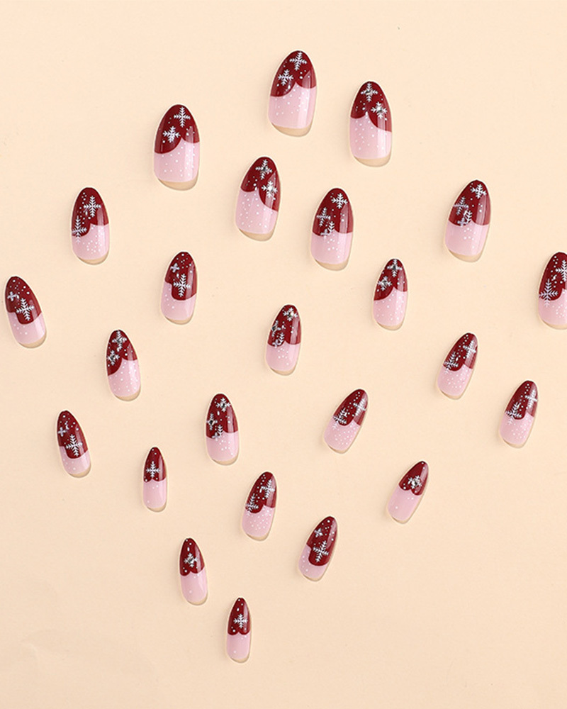 Snowflake Dot Detachable Nail Art Patch-Curvy-Faja