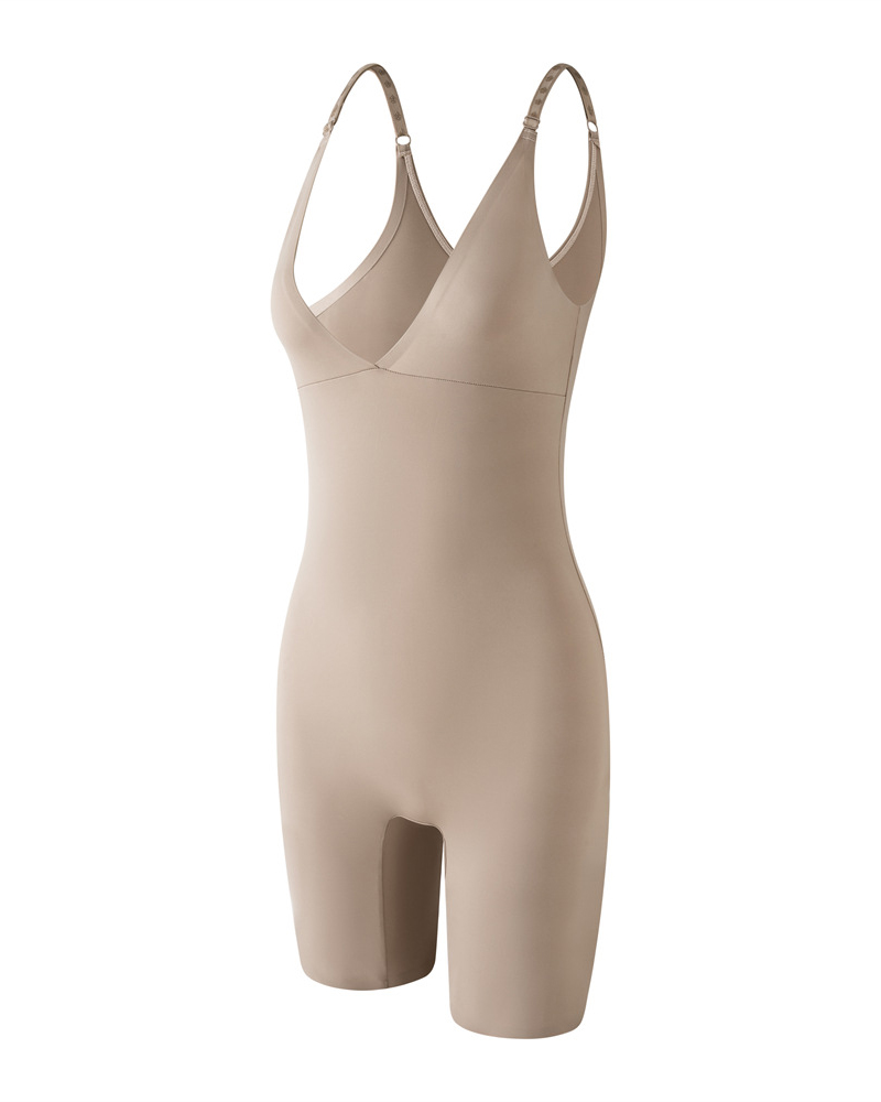 Seamless One-Piece Body Shaping Boxer Briefs-Curvy-Faja