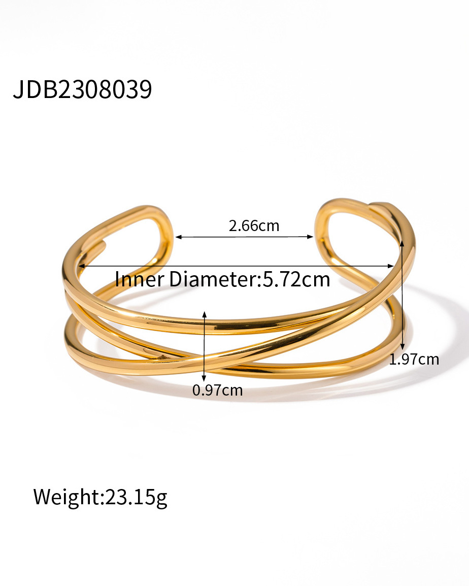 Open Bracelet Titanium Steel Jewelry-Curvy-Faja