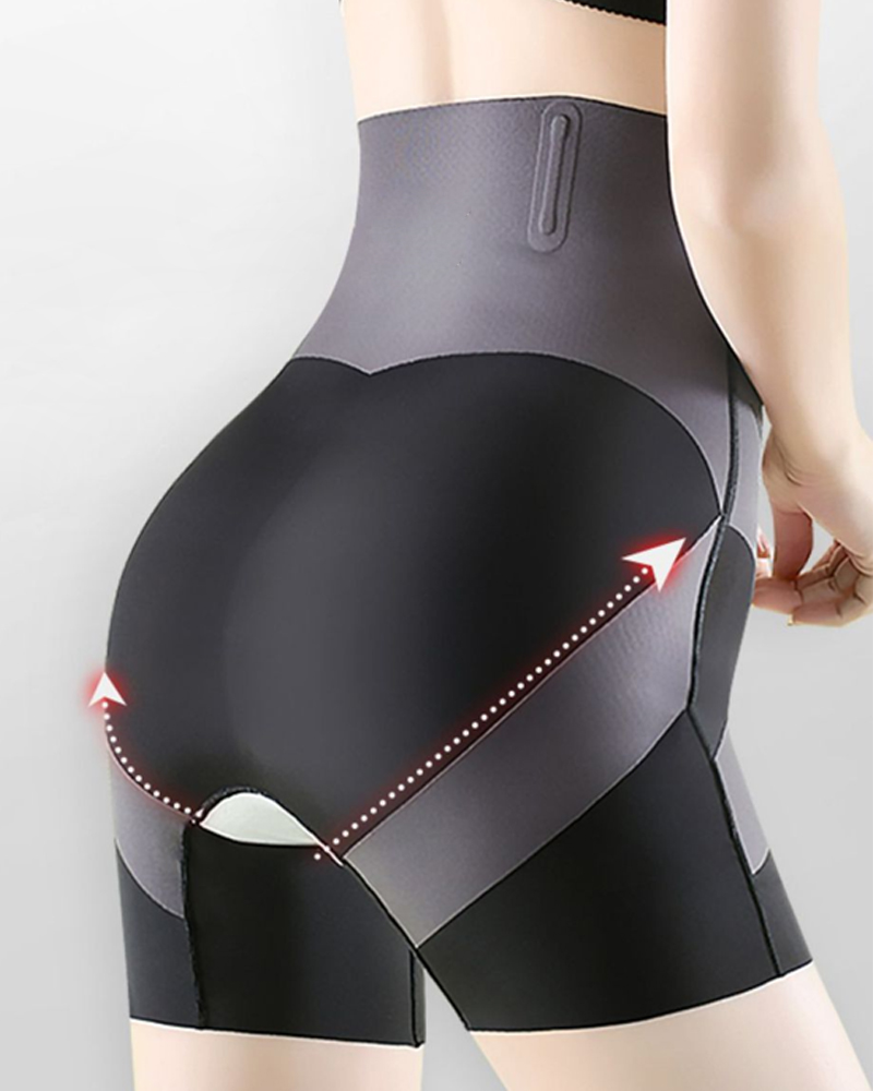 Cross Hip Lifting High Waist Tummy Control Fat Burning Shorts-Curvy-Faja