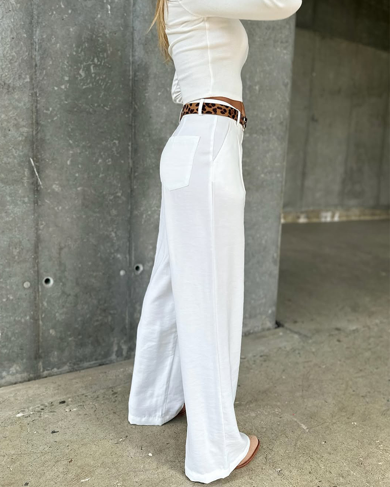 Fashionable And Versatile High Waist Casual Pants-Curvy-Faja