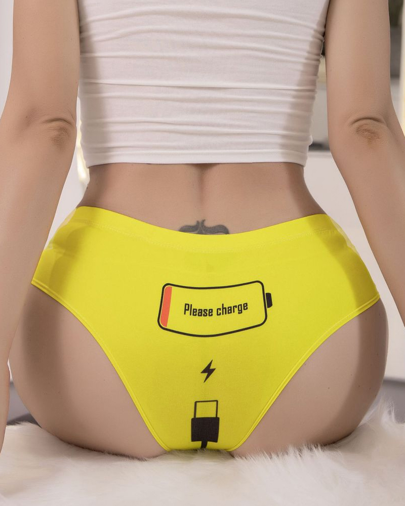 Hip-Covering Printed Briefs-Curvy-Faja