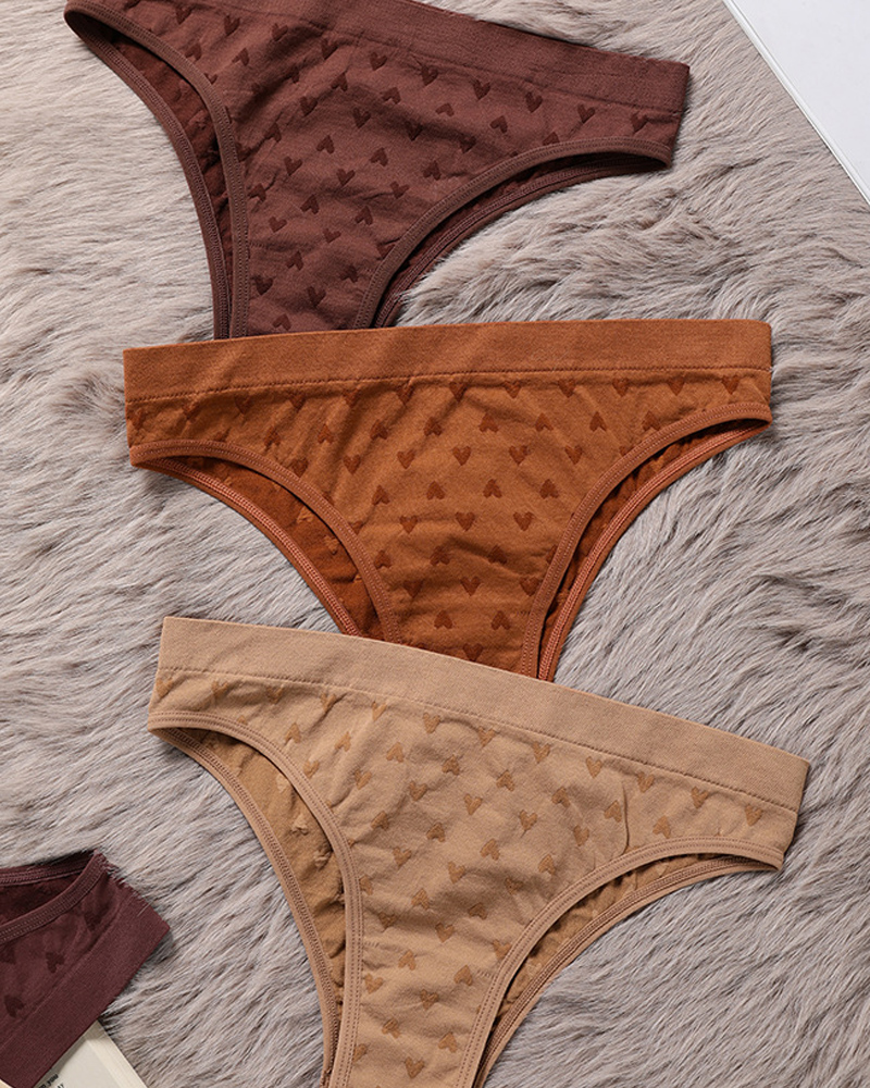 Sexy Simple Printed Cotton Crotch Briefs-Curvy-Faja