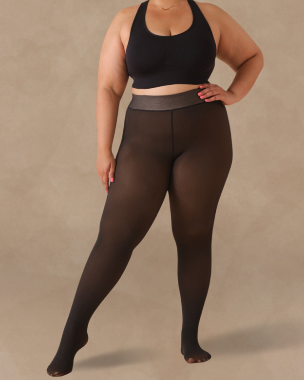 Fleece Warm Leggings-Curvy-Faja