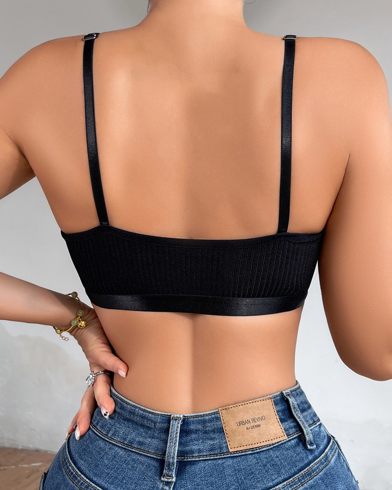 Sexy Hot Heart Buckle Thin Strap Bra