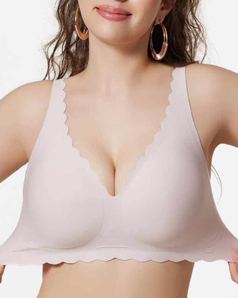 Seamless Side Boob-Minimizing Wire-Free Bra