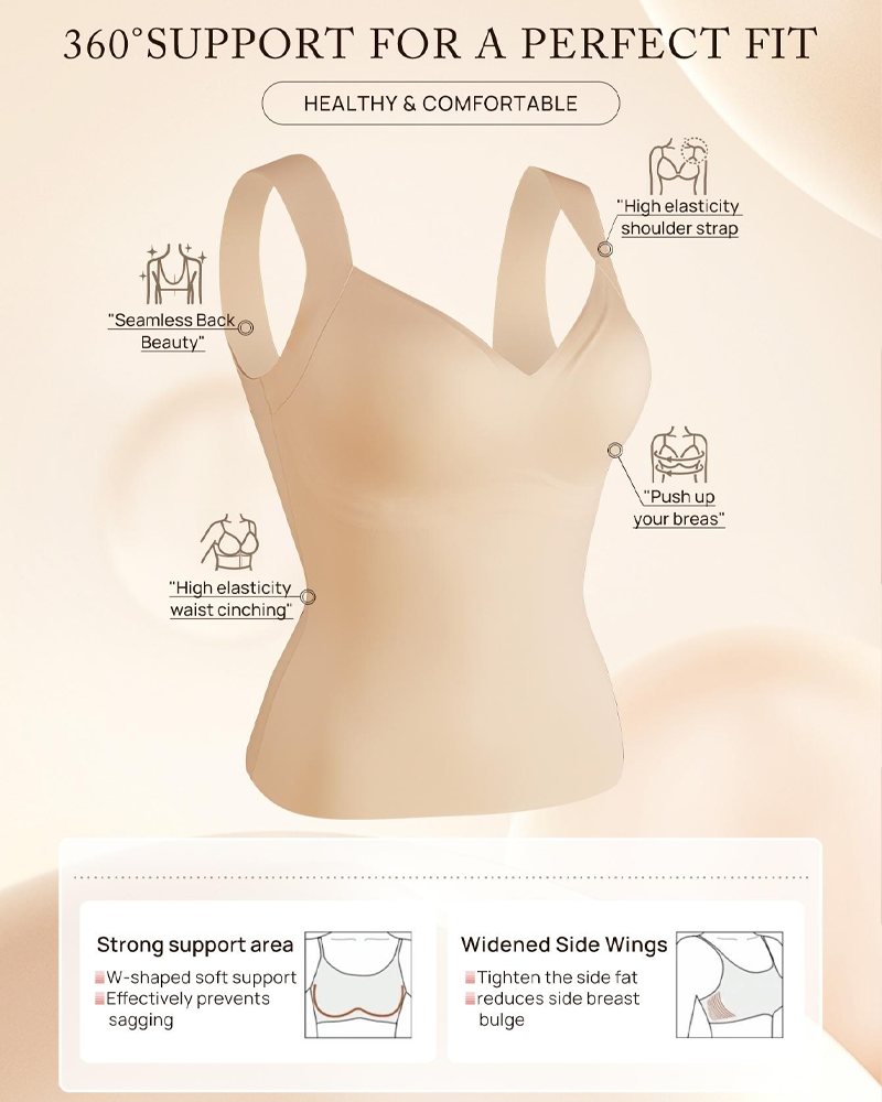 Seamless Comfortable Waist-Cinching Tummy-Control Shaping Top