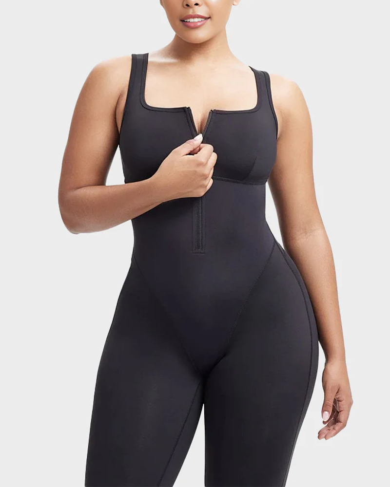 Shaping Sweat-Wicking Sauna-Style Sports Trousers Bodysuit (Pre-Sale)
