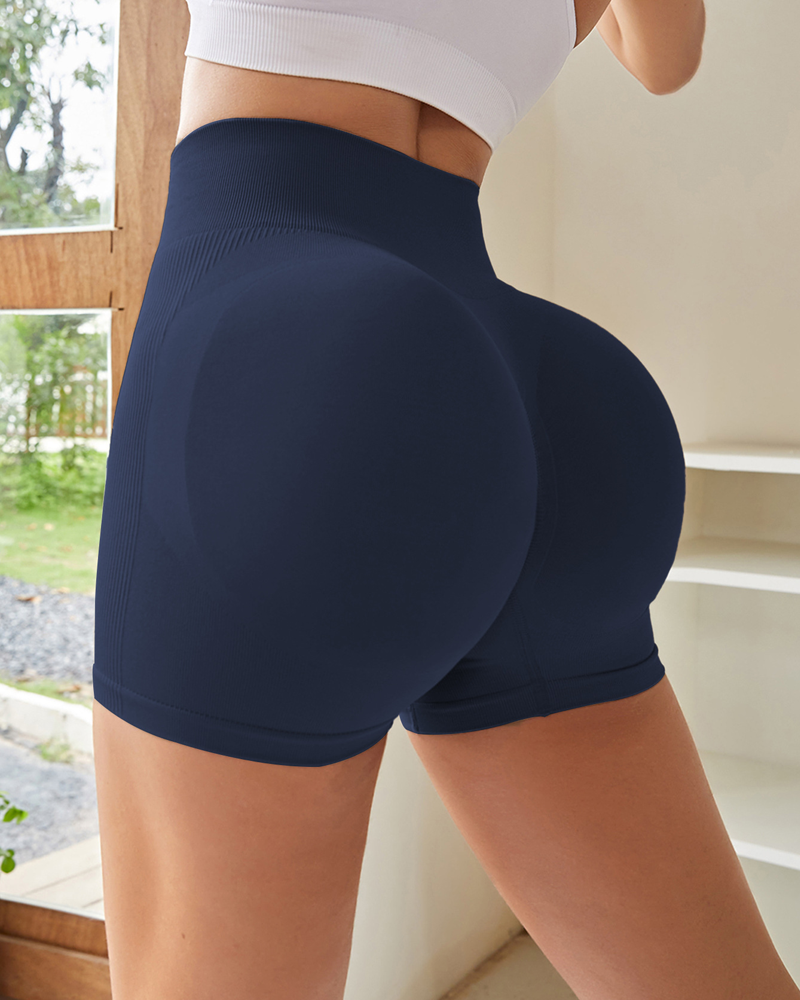 Lightweight High-Waisted Tummy-Controlling Hip-Lifting Seamless Shorts