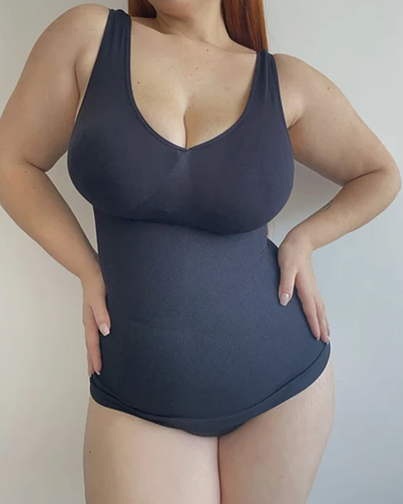 Padded Chest Shaping Vest-Curvy-Faja