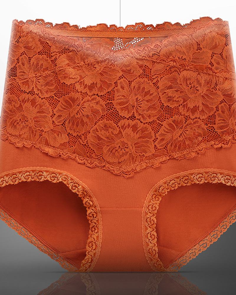 High Waist Tummy Control Sexy Lace Panties-Curvy-Faja