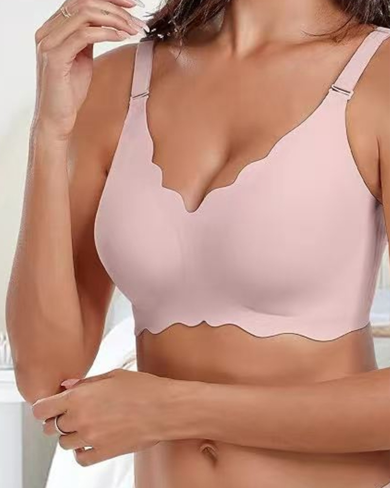 Wave-Shaped Jelly Seamless Bra Wire-Free Bra-Curvy-Faja