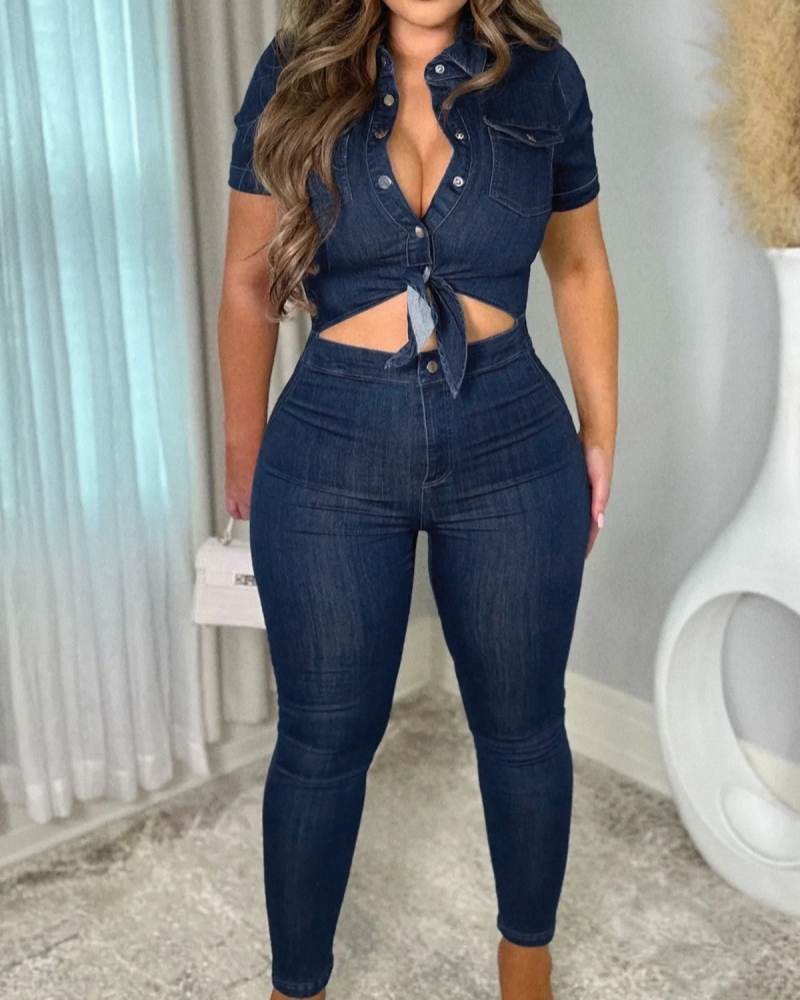 Light Denim Jumpsuit