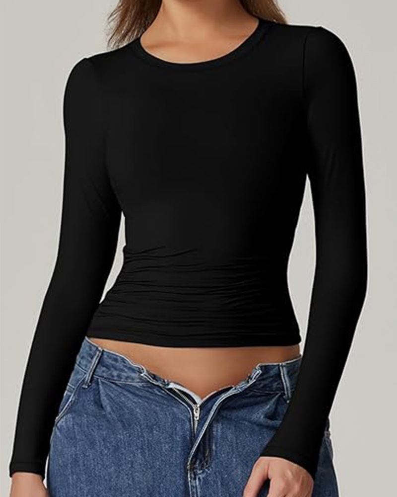Double Layer Long Sleeve Bottoming Shirt