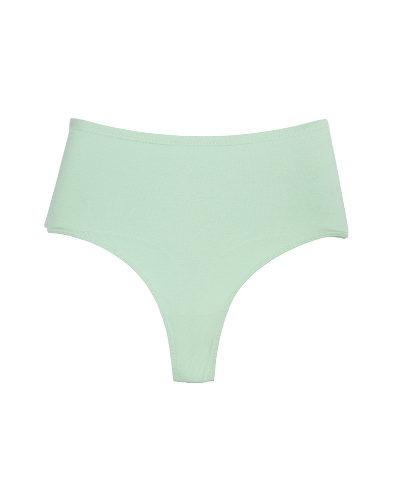 Cotton High Waist Invisible Thong-Curvy-Faja