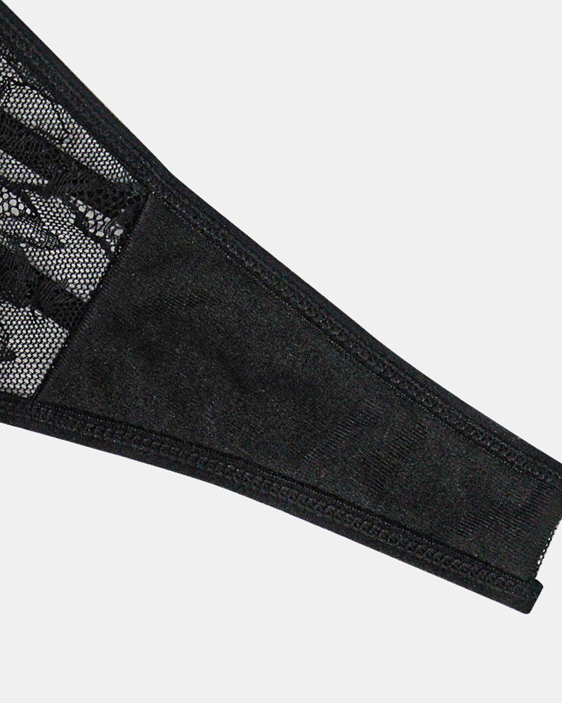 Double-Strap Low-Rise Hollow Seamless Briefs-Curvy-Faja