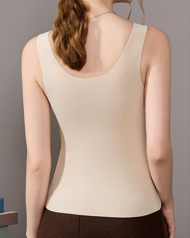 Gathered Upper Breast-Holding Warm Shaping Vest-Curvy-Faja