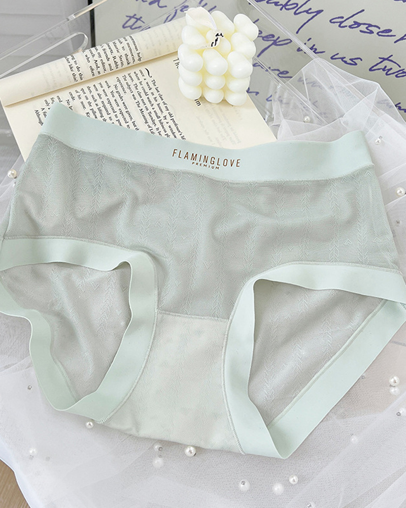 Sexy Lace Printed Cotton Antibacterial Crotch Briefs