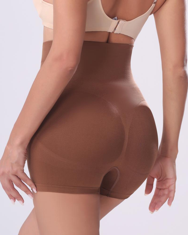 Mid-Rise Seamless Boxer Shorts-Curvy-Faja