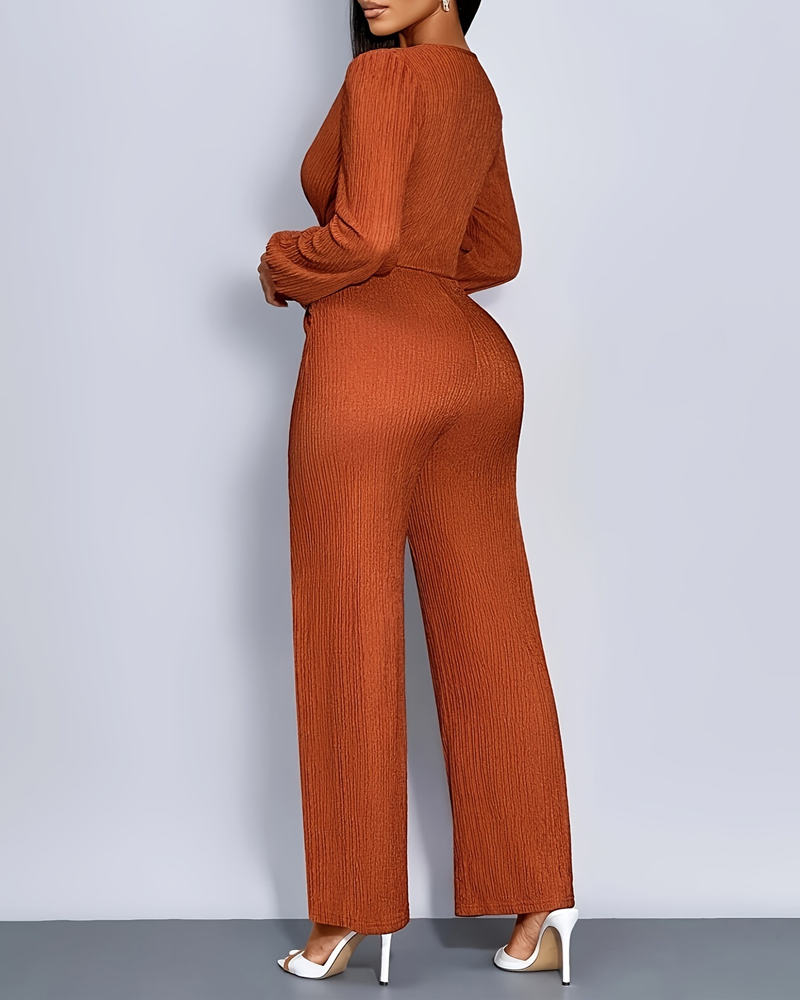 Women's V-Neck Casual Jumpsuit