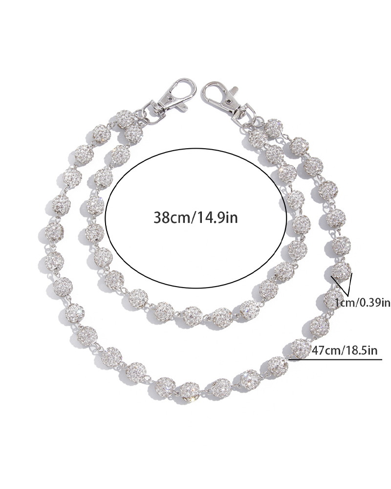 Fashionable Multi-Layered Rhinestone Waist Chain