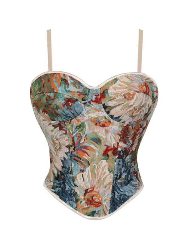 Lace-Up Tube Top Slimming Tummy-Control Body Shaping Corset-Curvy-Faja