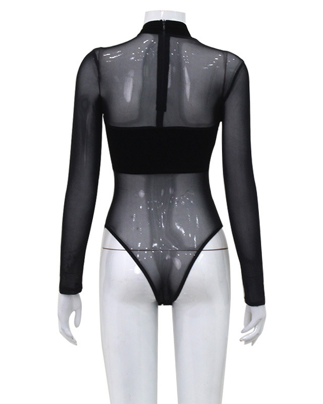 Cross-Cut Tight Long-Sleeved Jumpsuit-Curvy-Faja