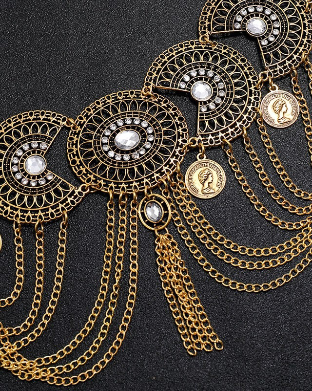 Retro Ethnic Style Tassel Waist Chain-Curvy-Faja