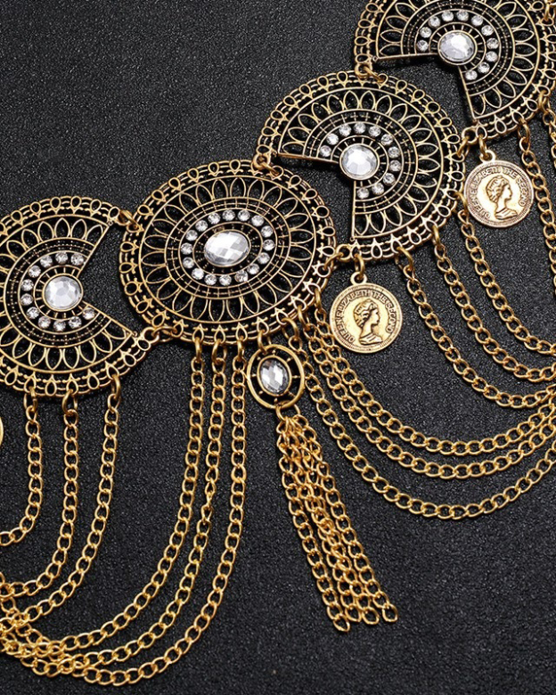 Retro Ethnic Style Tassel Waist Chain-Curvy-Faja