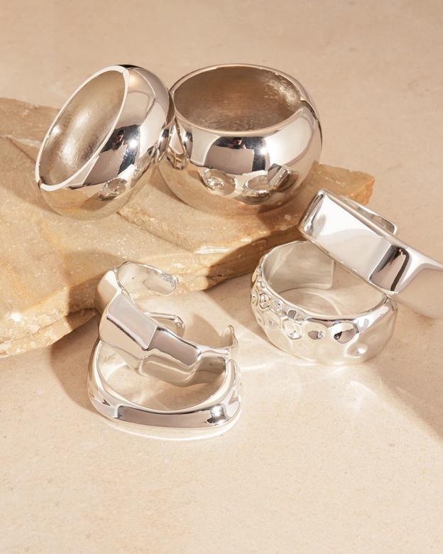 Metal Geometric Bracelet-Curvy-Faja