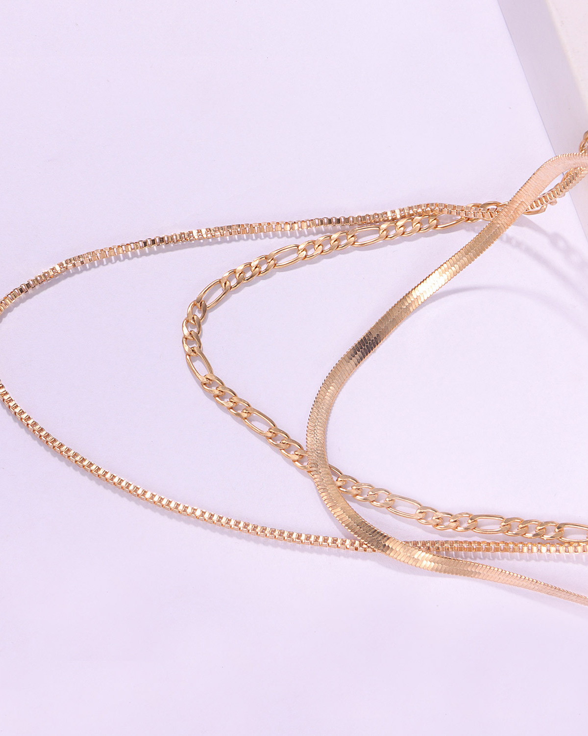 Geometric Multi-Layered Punk Necklace-Curvy-Faja