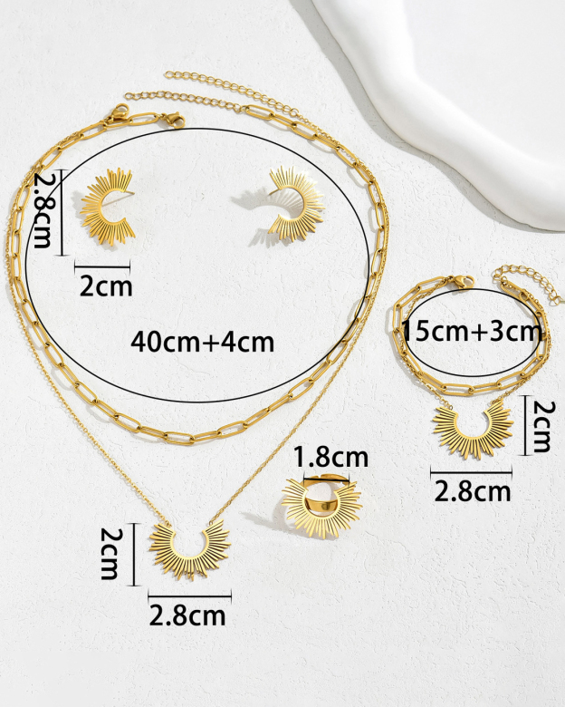 Sunflower Jewelry Set-Curvy-Faja