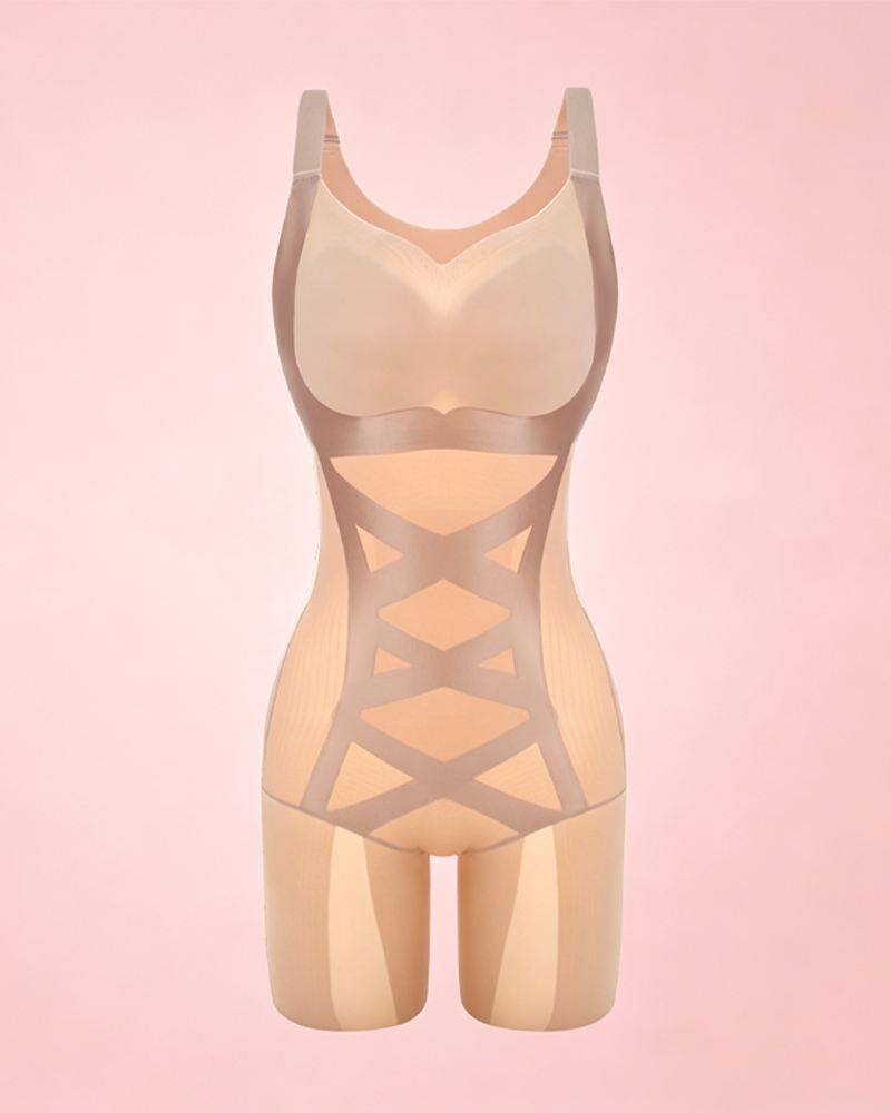 High Compression Tummy Butt Lifting Back-Open One-Piece Shaping Bodysuit（Pre-Sale）