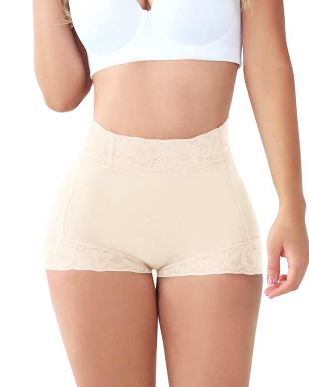 High Waist Seamless Butt Lifting Shorts-Curvy-Faja