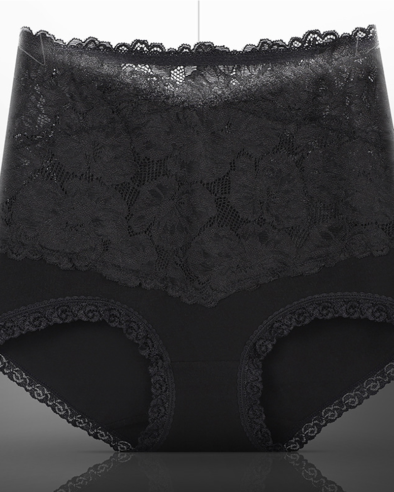 High Waist Tummy Control Sexy Lace Panties-Curvy-Faja
