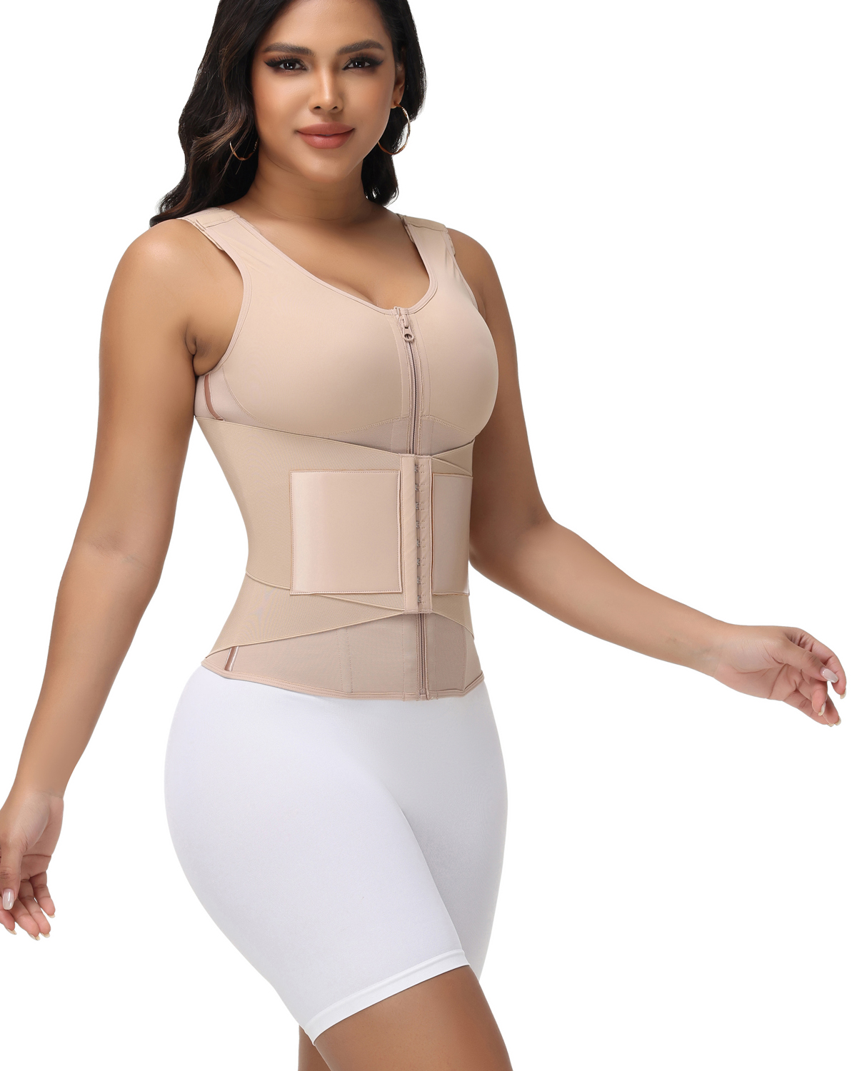 Hourglass Tummy Control Body Shaper Workout Corset Shapewear in Built Bra
