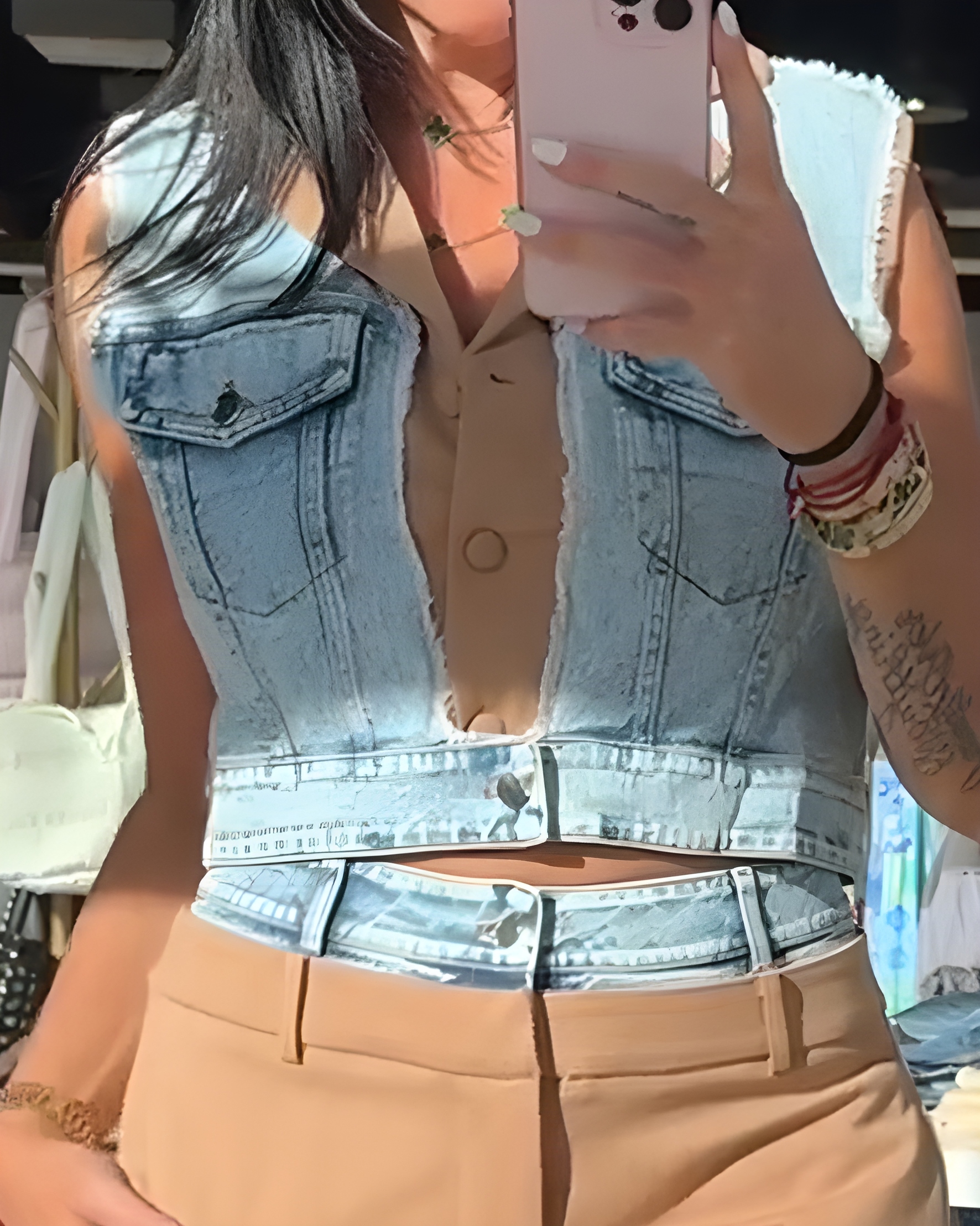 Women's Sleeveless Slim Fit Wide Leg 2-Piece Set-Curvy-Faja