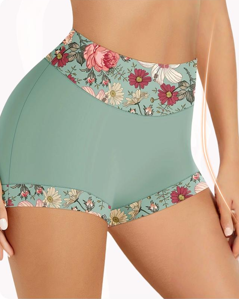 Soft Flattering Floral High-Waisted Panties