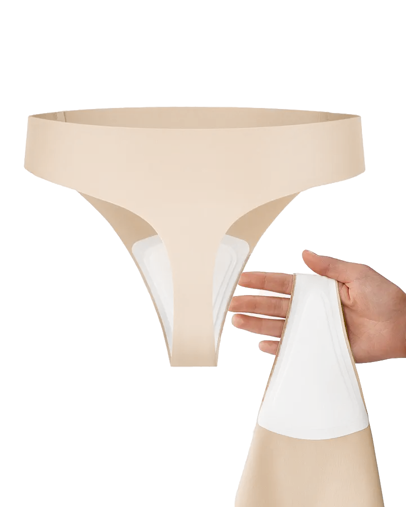 Ice Silk Seamless No Show Yoga Thong Underwear