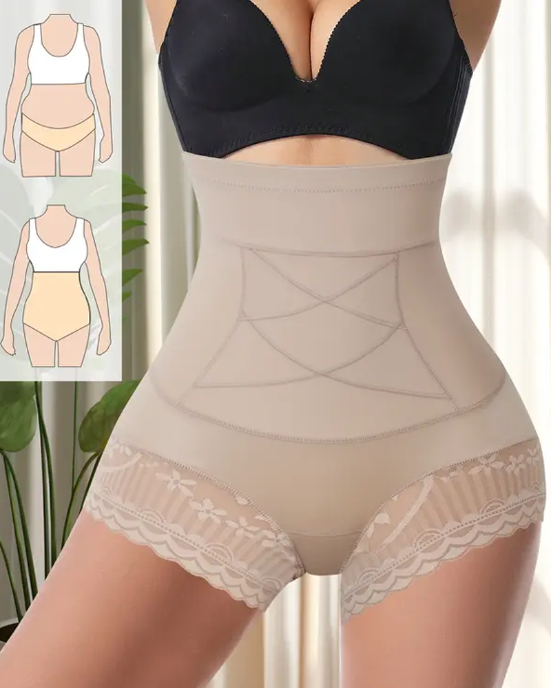 High Waisted Cross Over Compression Tummy Control And Buttock Lifting Postpartum Shaping Underwear