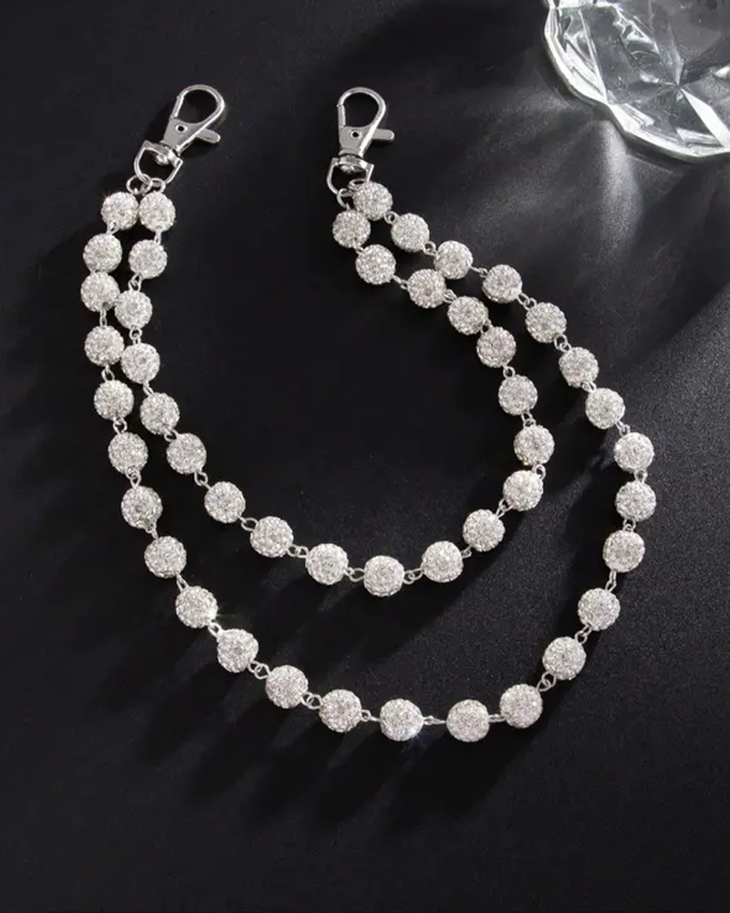 Fashionable Multi-Layered Rhinestone Waist Chain