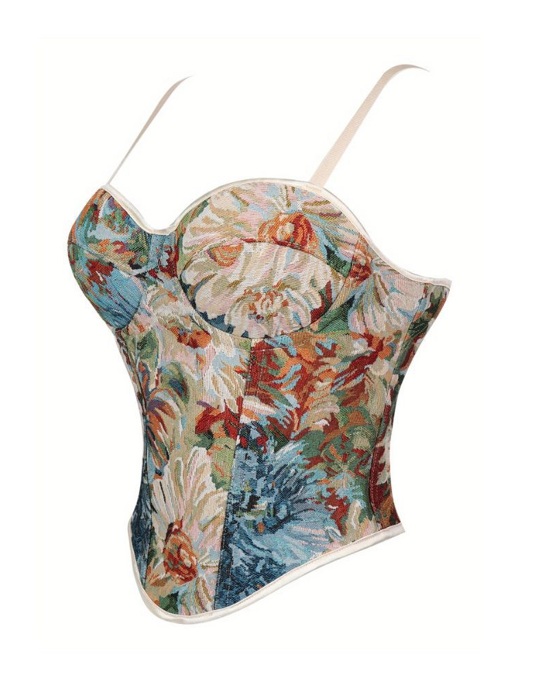 Lace-Up Tube Top Slimming Tummy-Control Body Shaping Corset-Curvy-Faja