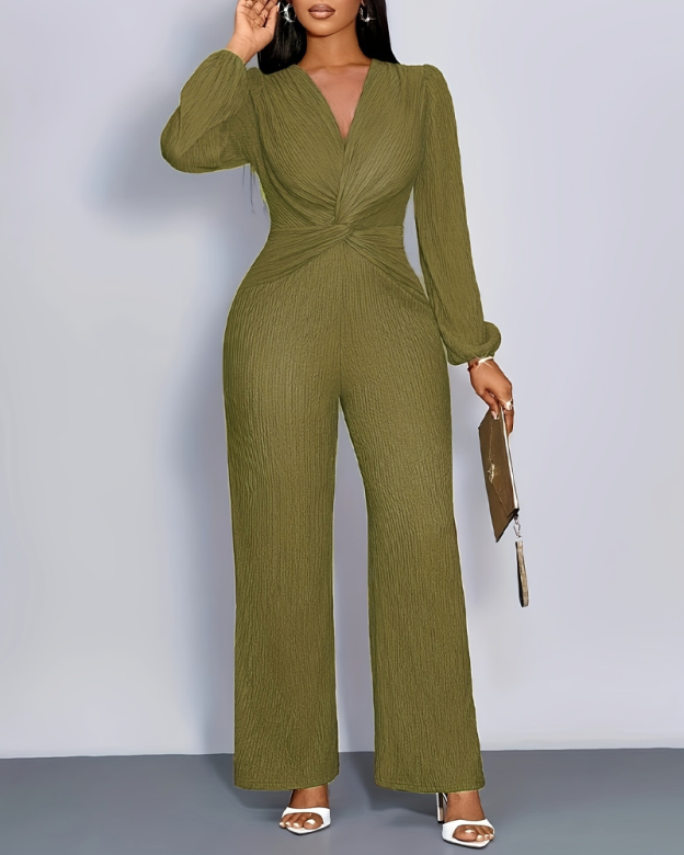 Women's V-Neck Casual Jumpsuit