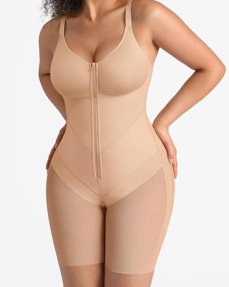 Women's Tummy Control and Hip Lifting Full Body Shapewear with Front Zipper （Pre-Sale）