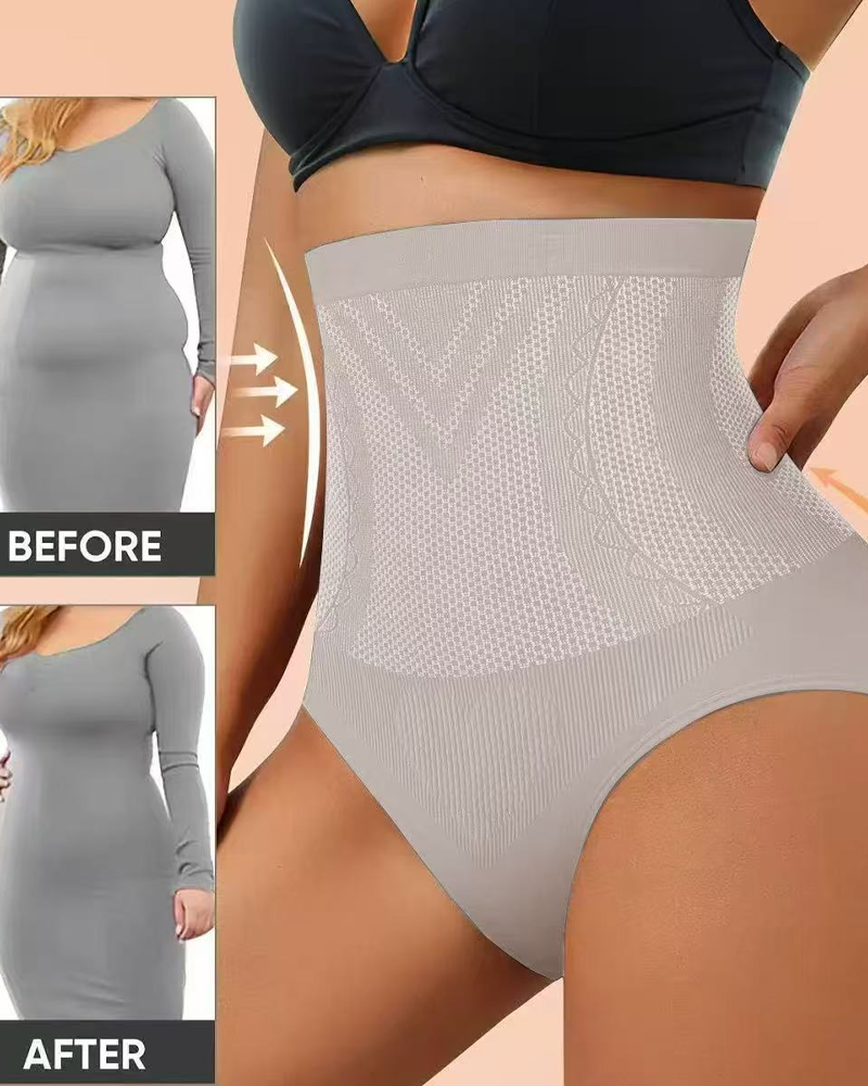 Seamless Elastic High-Waisted Shaping Underwear For Tummy Control And Butt Lifting